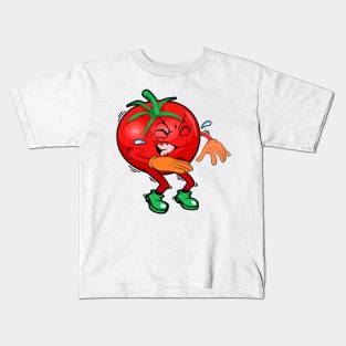 Squatting Tomato Kids T-Shirt